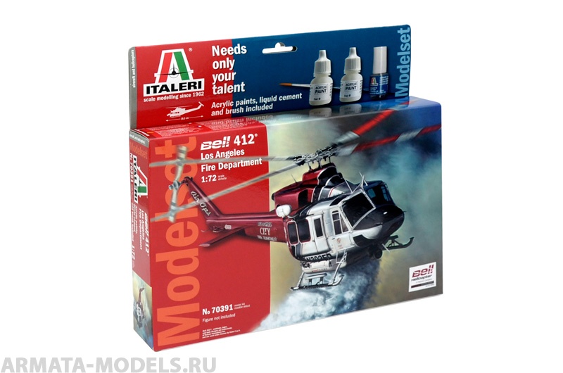 70391ИТ ВЕРТОЛЕТ BELL 412 Los Angeles City Italeri