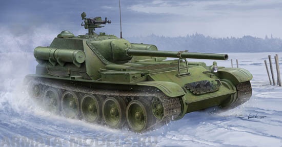 09505 САУ  Soviet SPG SU-101 Trumpeter