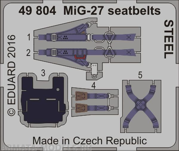 49804ED MiG-27 seatbelts STEEL