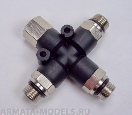 3003 Разветвитель, 1 вход (гайка), 3 выхода (штуцер)