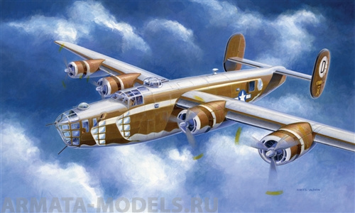 1285ИТ Самолет B-24D Liberator Assembly Ship (1030100/200313/0002213, ИТАЛИЯ ) Italeri