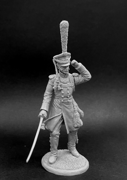 CHM-54246. Обер-офицер пехотных полков в сюртуке, Россия 1812-14 гг. 54 мм. Материал - смола. Chronos Miniatures