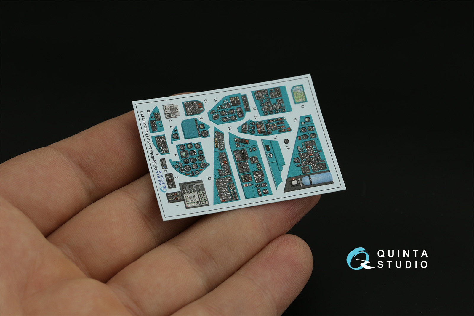 QD48356 3D Декаль интерьера кабины Ми-24Д (Trumpeter)