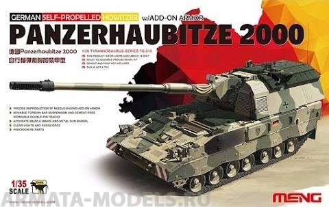 TS-019 GERMAN PANZERHAUBITZE 2000 SELF-PROPELLED HOWITZER w/ADD-ON ARMOR Meng