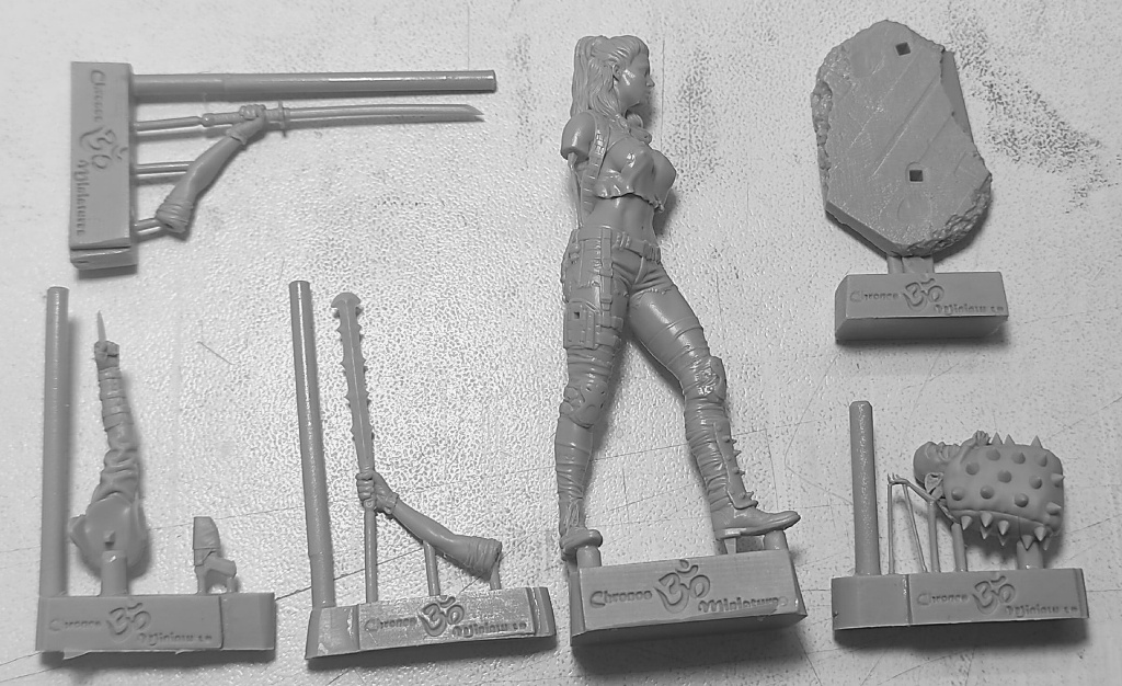 CHM-54322. Sci-Fi: Женщина Постапокалипсиса Материал - смола. Chronos Miniatures
