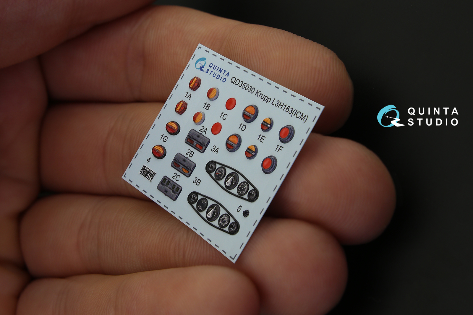 QD35030 3D Декаль интерьера кабины Krupp L3H163 (для модели ICM)