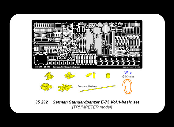 ABR-35-232  Дополнения для  German Standardpanzer E-75– vol. 1 basic set для Trumpeter 1/35