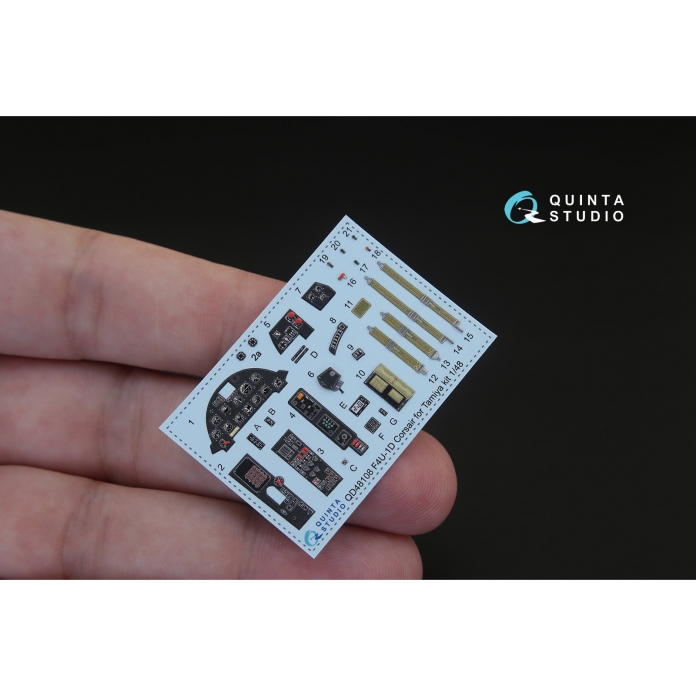 QD48108 3D Декаль интерьера кабины F4U-1D (для модели Tamiya)