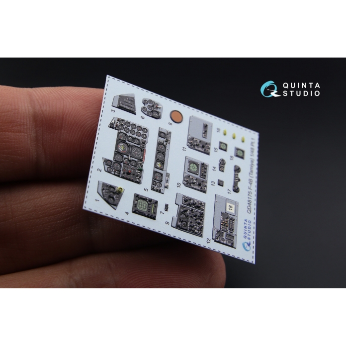 QD48175 3D Декаль интерьера кабины F-4B (для модели Tamiya)