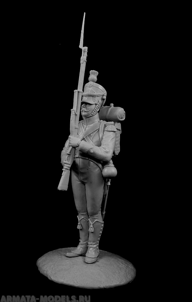 CHM-54145(M).Польский вольтижер Легиона Вислы, 1810-13 гг. 54 мм. Материал – белый металл Chronos Miniatures