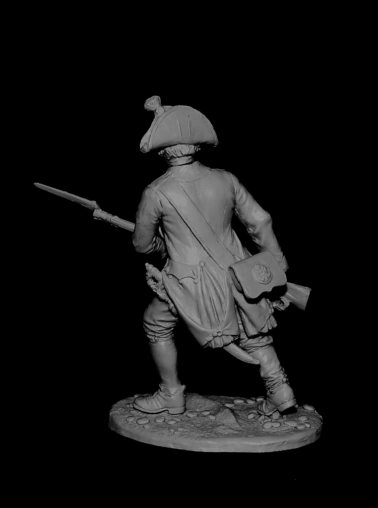 CHM-54127(M). Рядовой мушкетерских полков в Итальянском походе Суворова, Россия 1799 г. 54 мм. Материал - белый металл. Chronos Miniatures