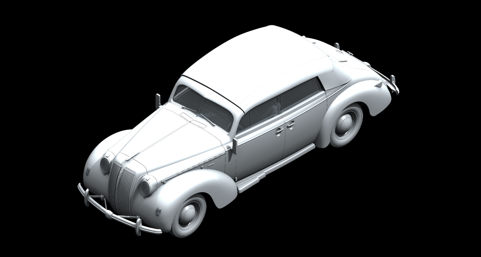 24022 Admiral кабриолет, Германский пассажирский автомобиль ІІ МВ с раскрытым тентом ICM