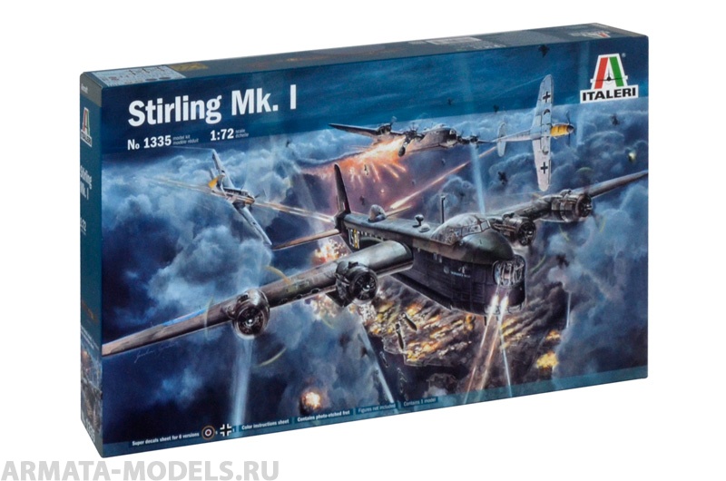 1335ИТ Самолет STIRLING Mk.l Italeri