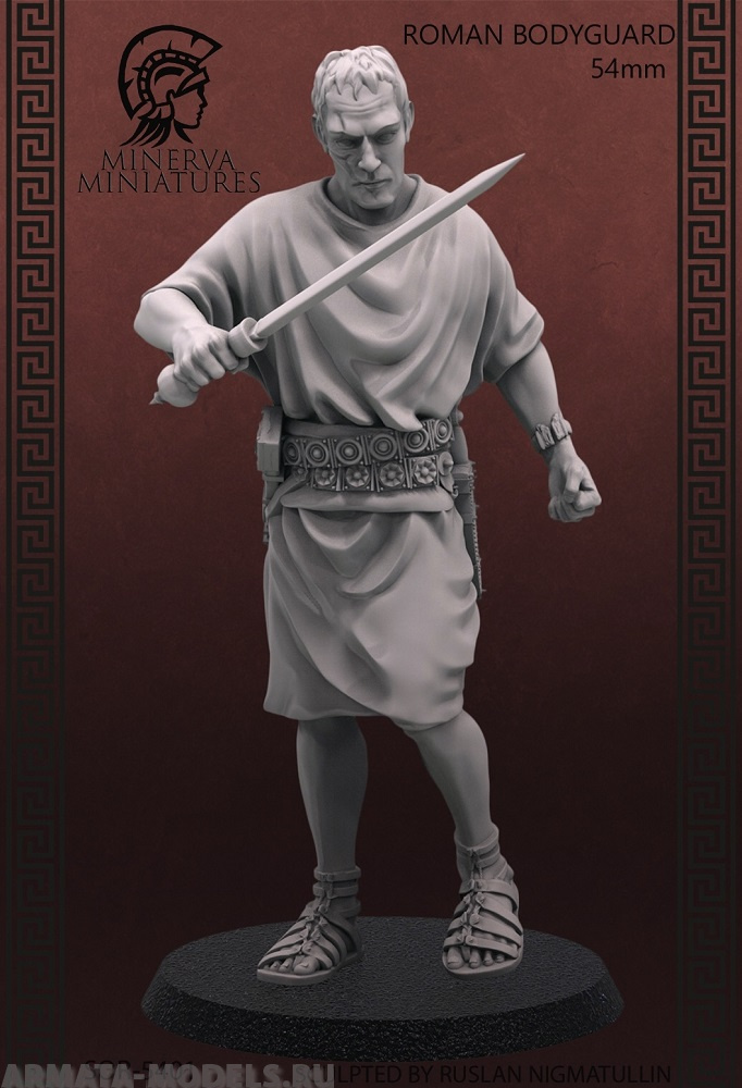 SOR5401 Декоративная фигурка из пластика Roman Bodyguard 54 mm Minerva Miniatures