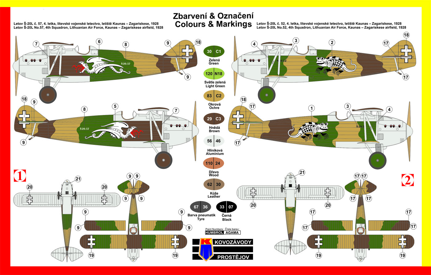 KPM0017 Letov S-20L Litva KP Models