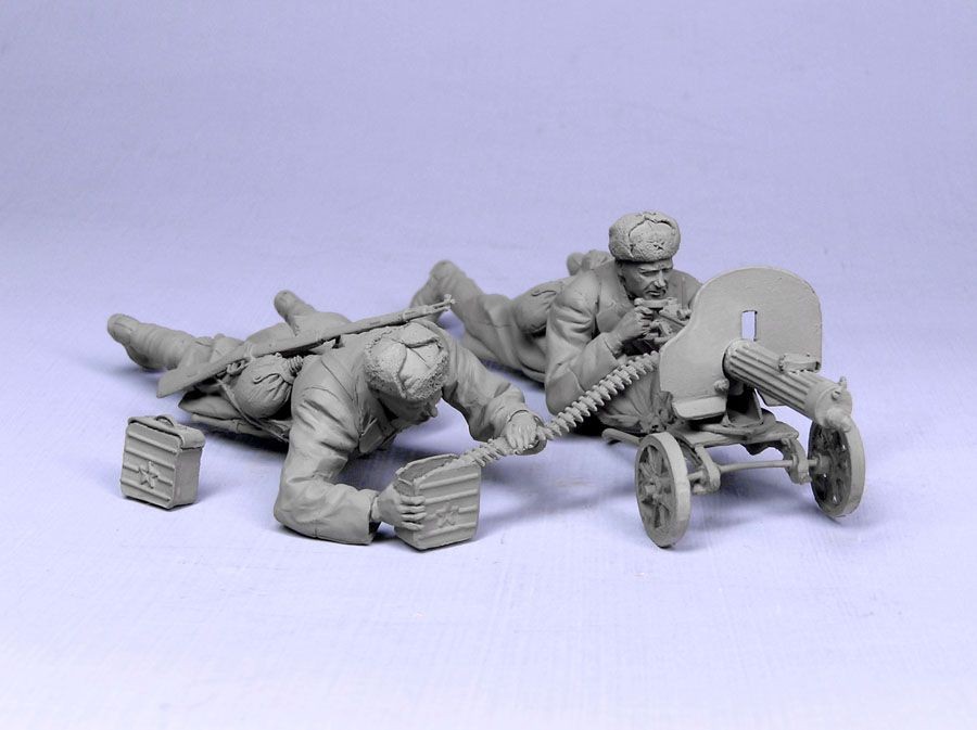 T35117 Советские пулеметчики с 7,62 мм пулеметом Максим Tank