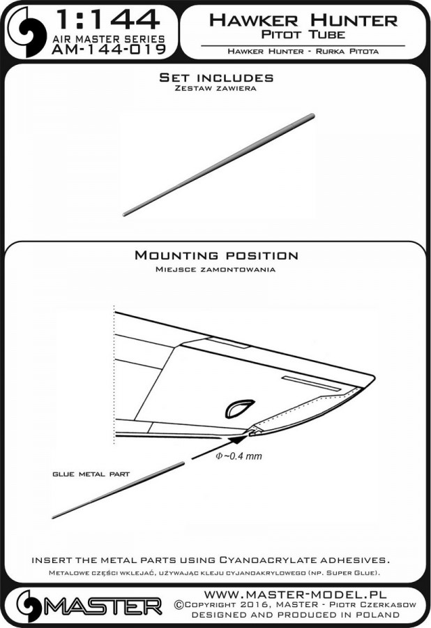 AM-144-019 Hawker Hunter - трубка Пито