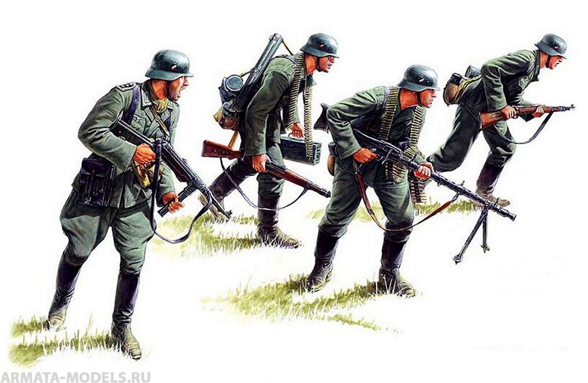 Набор фигурок MB3513 Фигуры Немецкая пехота, 1939-1942 Master Box (MB)