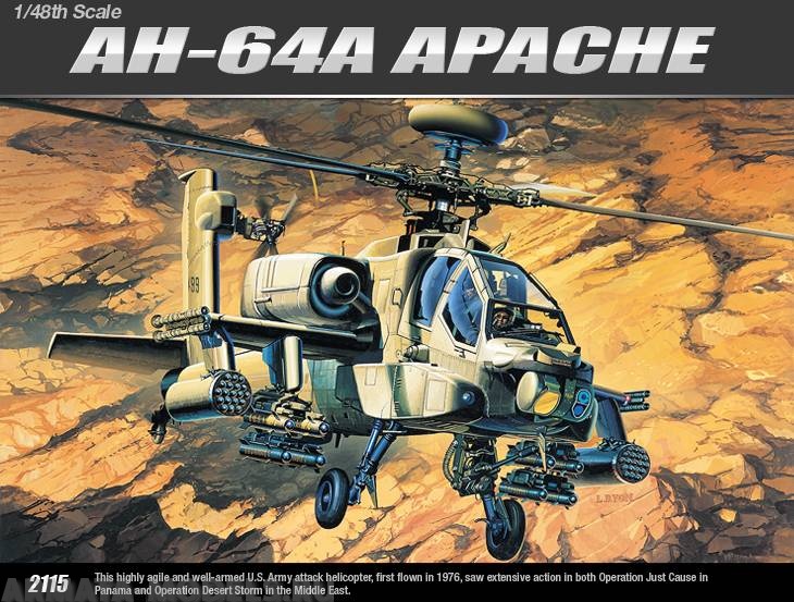 12262 Вертолет AH-64A Academy