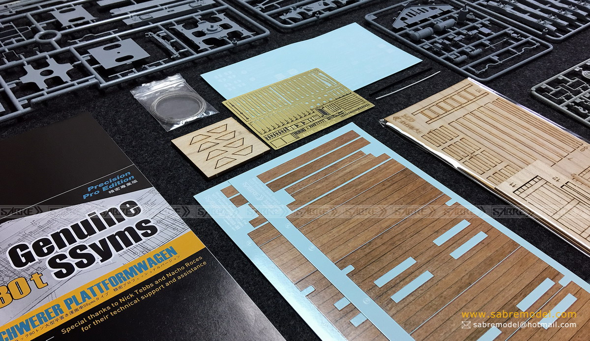 35A05-SVPSBR Genuine SSyms - German Railway SCHWERER PLATTFORMWAGEN 6-Осный 80 тонн (Precision Pro Edition) Премиум-версия Sabre