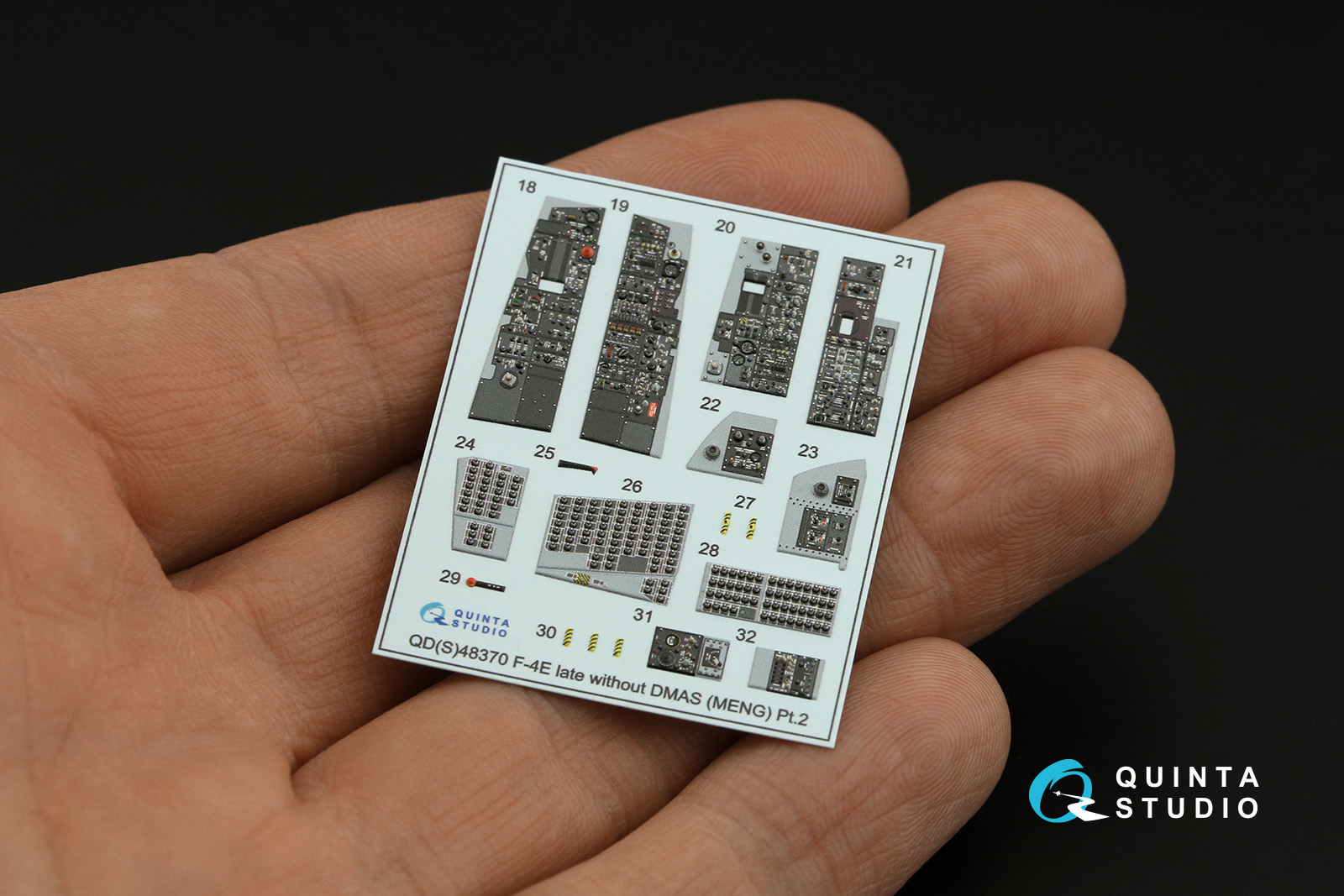 QD+48370 3D Декаль интерьера кабины F-4E late без DMAS (Meng) (с 3D-печатными деталями)