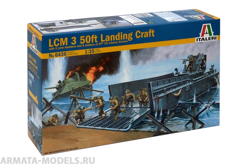 6436ИТ Катер LCM(3) 50ft Landing Craft Italeri