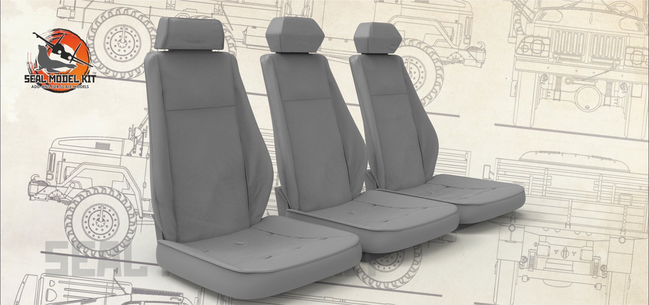 smk35002 Кресла для семейства Мустанг, 1/35