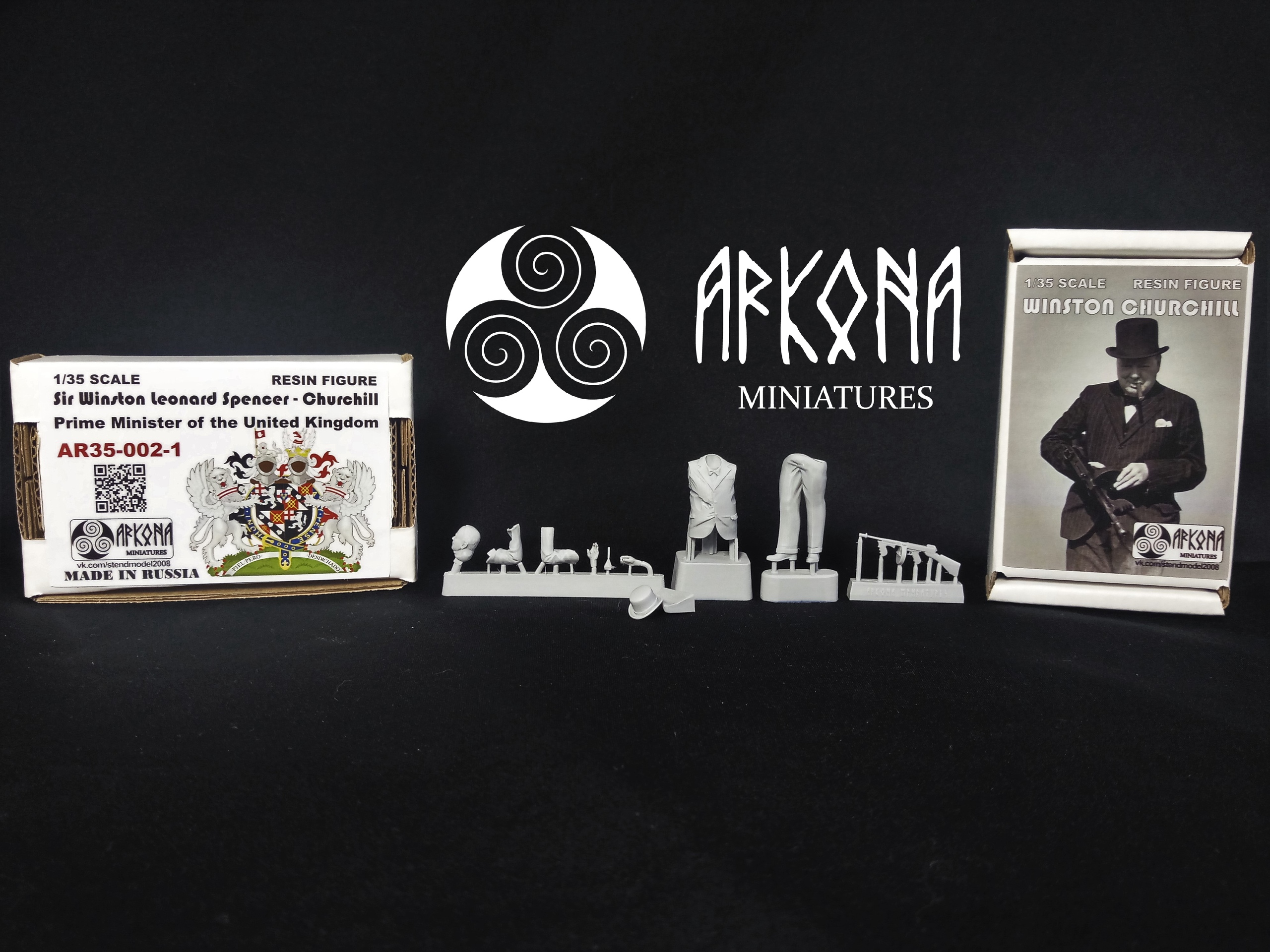 AR35-002-1 Уинстон Черчилль Arkona Miniatures
