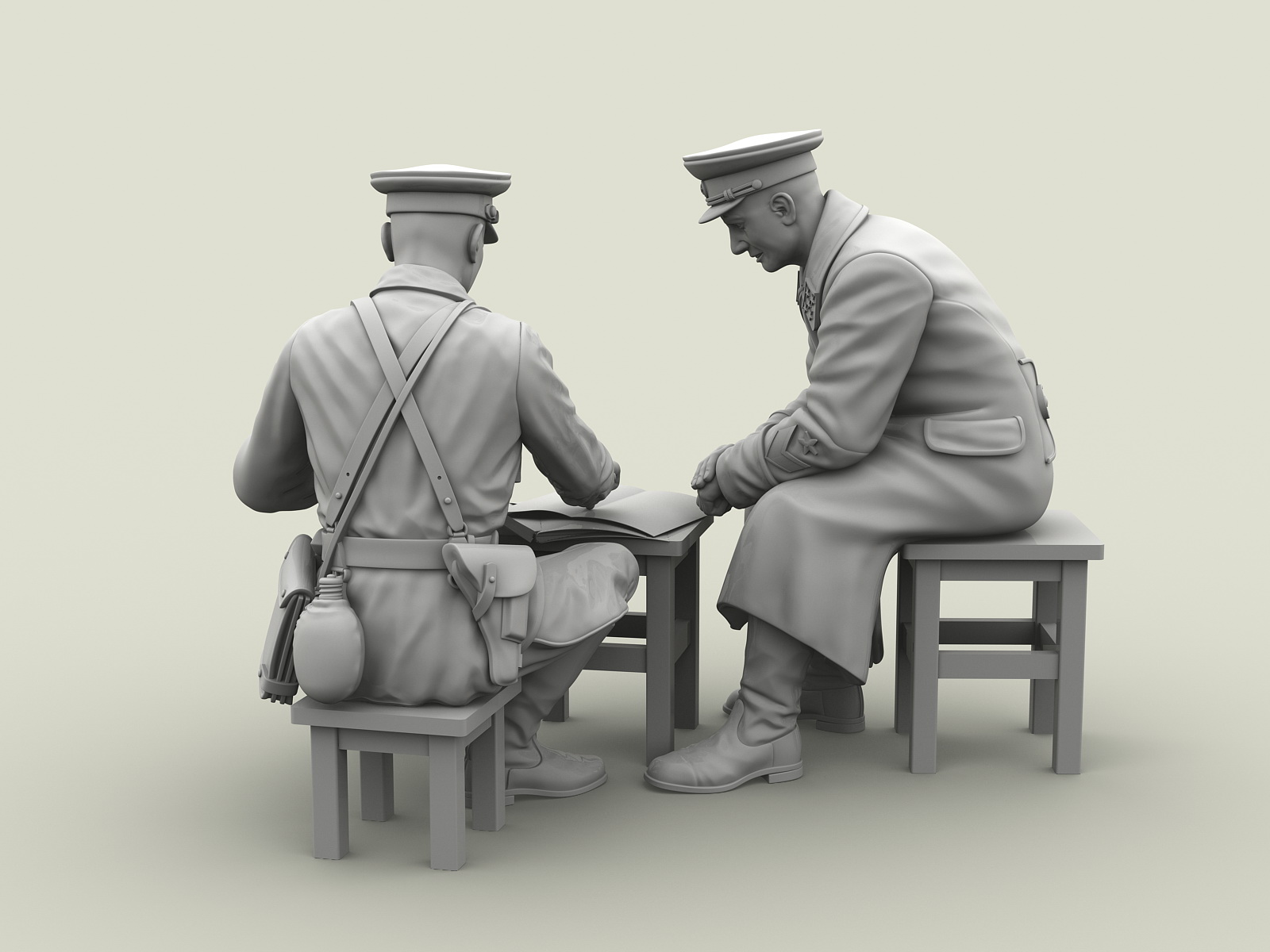 3132SOGA Совещание с генералом армии. 1941-42 г. SOGA Miniatures