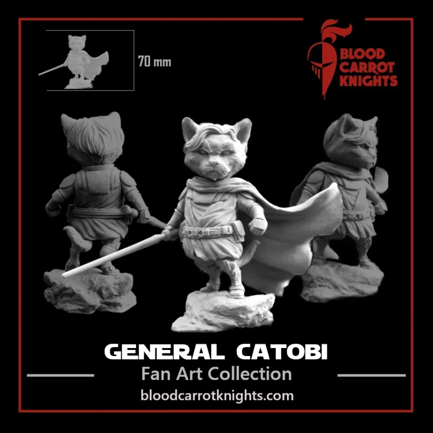 BCK-FC-012 Генерал Кэтоби | Коллекционная миниатюра 70 мм Blood Carrot Knights