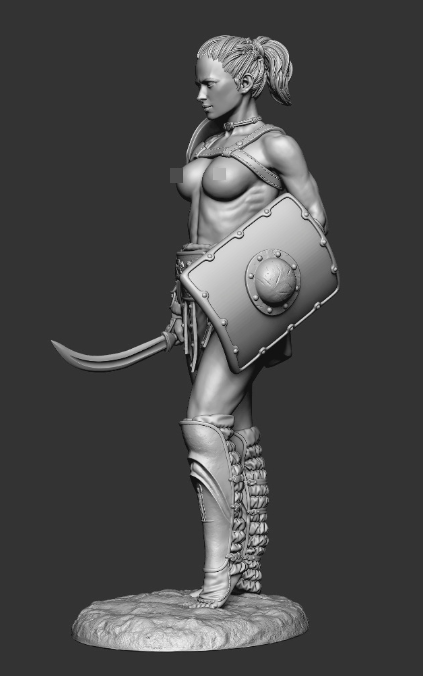 CHM-90.007. Миры Фэнтези: Гладиатриса. 90 мм. Материал - смола. Chronos Miniatures