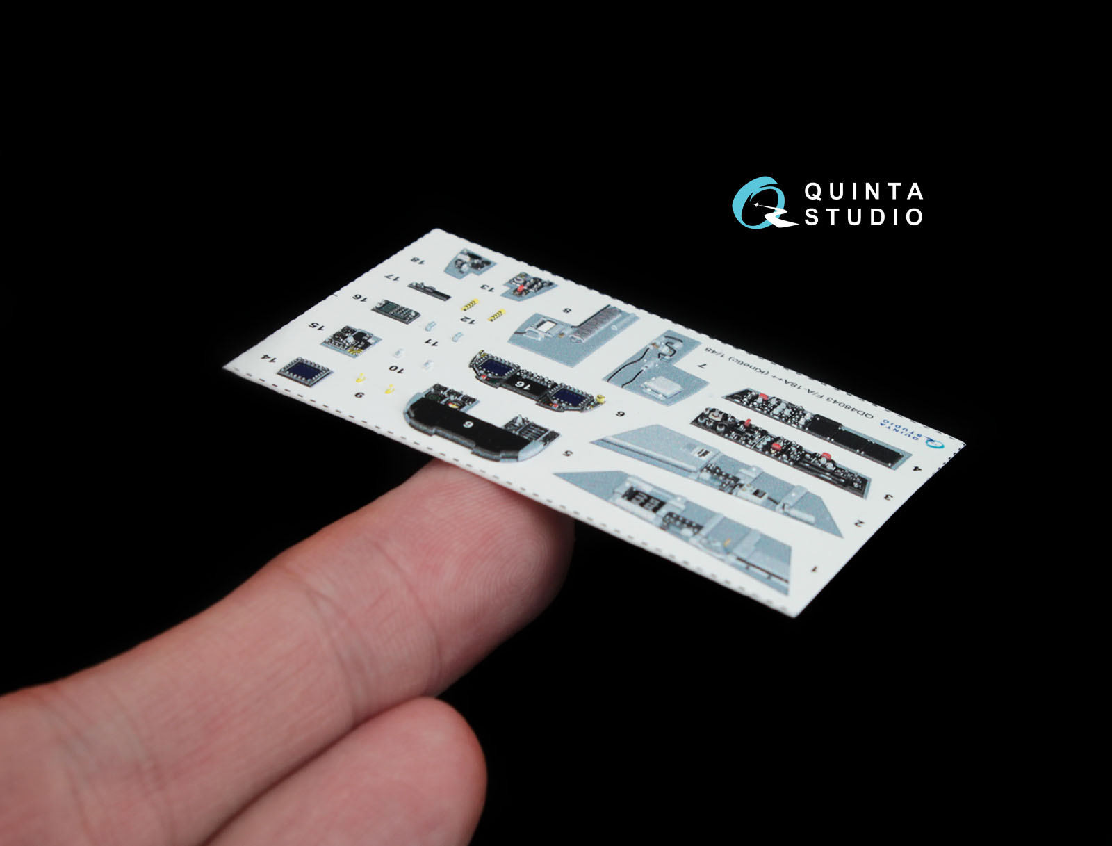 QD48043 1:48 3D Декаль интерьера кабины  F/A-18A++ (late) (для модели Kinetic)