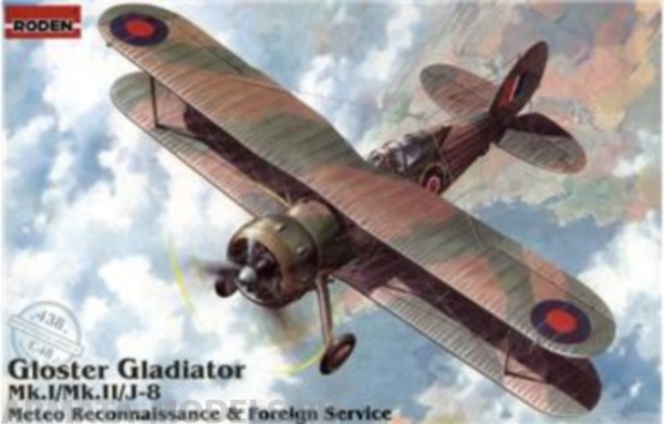 Rod438 Самолёт GLOSTER GLADIATOR MK.I/MK.II/J8 METEOROLOGIKAL Roden