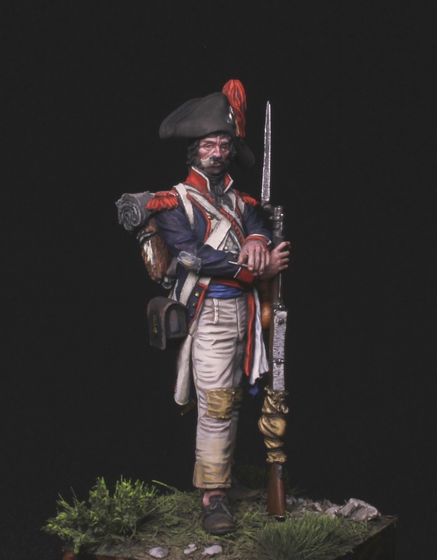 CHM-54319(М).Гренадер линейных пехотных полубригад, Франция 1793-1803 гг. Материал - белый металл. Chronos Miniatures