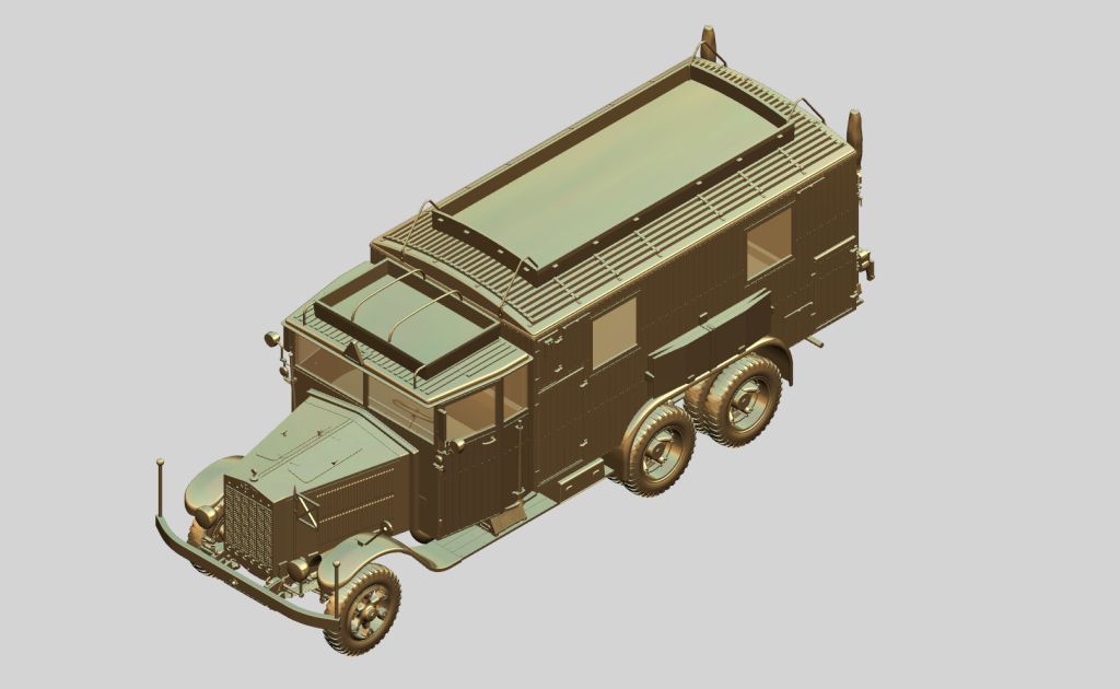 35462 L3H163 Kfz.72, немецкий автомобиль радиосвязи, 2МВ ICM