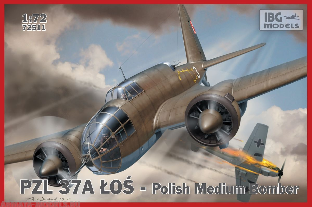 IBG72511 Самолёт PZL.37 A Los - Polish Medium Bomber IBG models