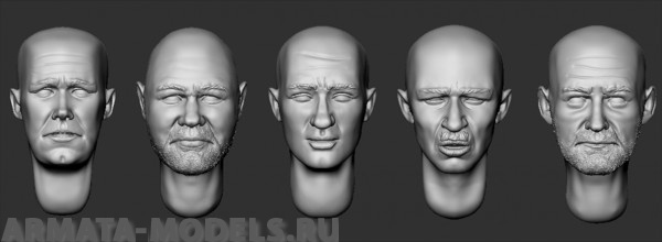 ARM356075 Головы (без волос) №17 ARMOR35