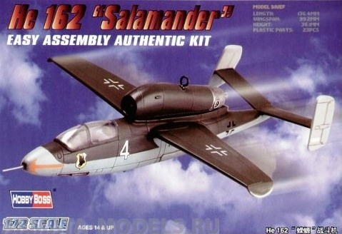80239 Самолет He162 Salamander Hobby Boss