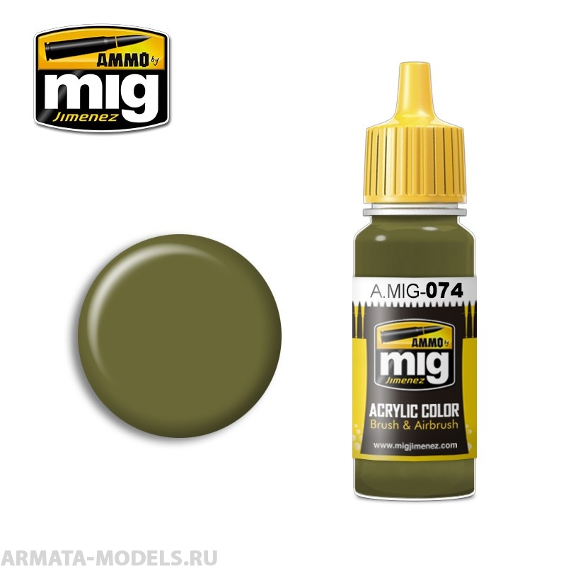 AMIG0074 Ammo Mig Акриловая краска GREEN MOSS 17 мл