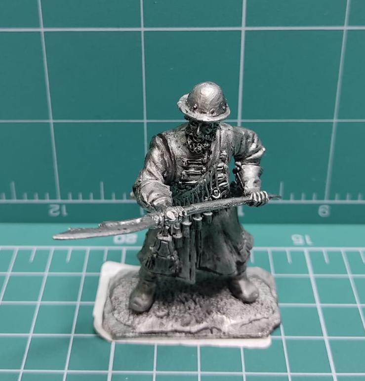 4165ТБ ВИМ, пеший стрелец в каске, с бердышом, 54 мм Три Богатыря