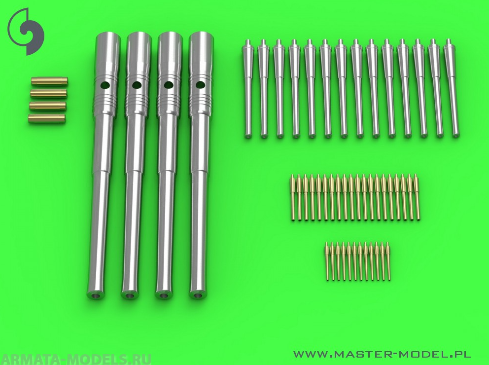 SM-200-009 Стволы вооружения IJN Mikasa - 30,5см (4шт), 15,2см (14шт), 7,6см (20шт), 4,7см (12шт)