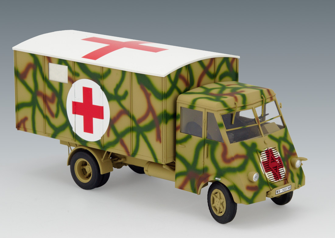 35417 Lastkraftwagen 3.5 AHN с будкой, Германская военная машина скорой помощи 2 МВ ICM