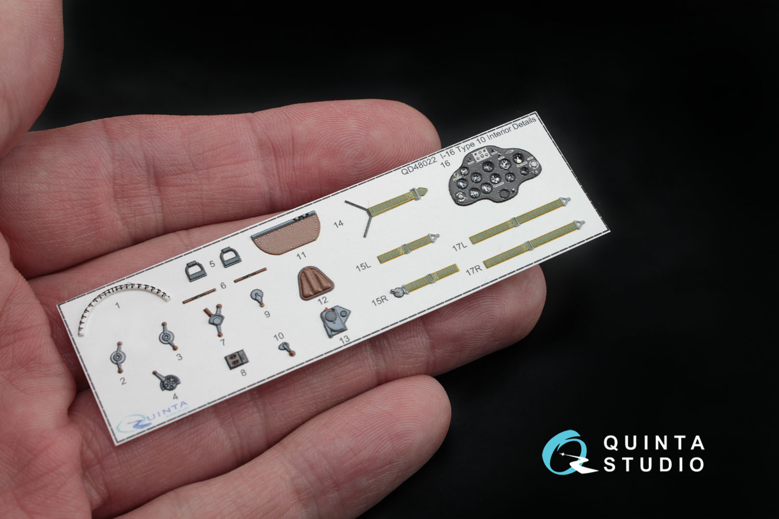 QD48021 1:48 3D Декаль интерьера кабины  И-16 тип 5 (для конверсии из любых  моделей И-16 тип 10)