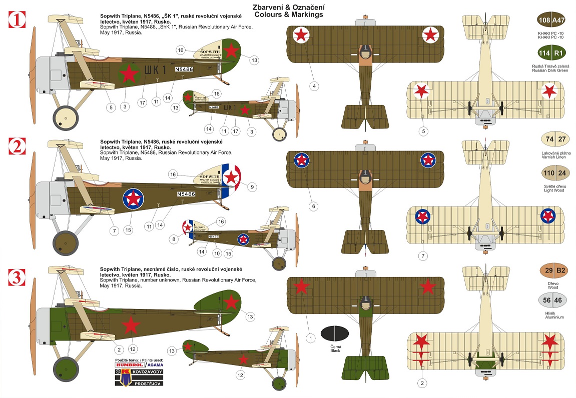 KPM0182 Sopwith Triplane Russian KP Models