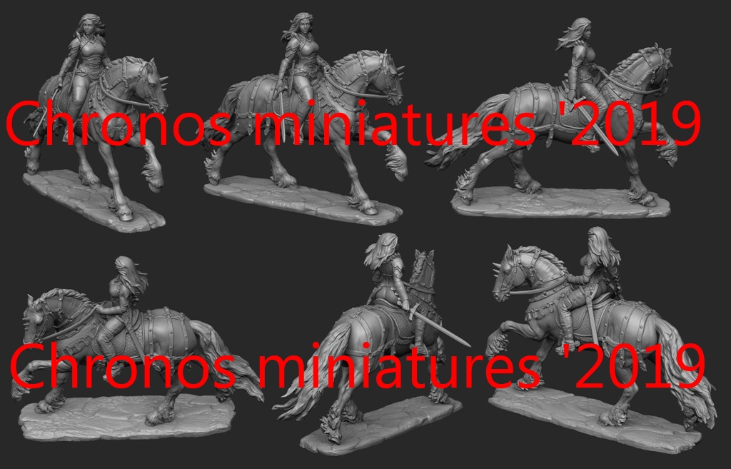 CHM-54179(M). Миры Фэнтези: Её называли Утренняя Звезда. 54 мм. Материал - белый металл. Chronos Miniatures