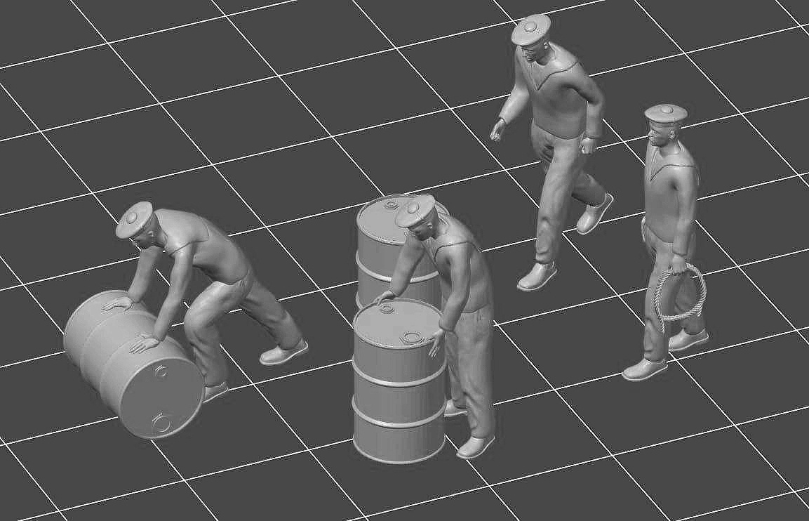 HE-100005 Миниатюра фигурки матросов №1