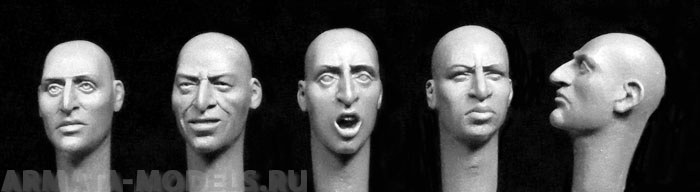 HH34 5 heads with aquiline features Hornet