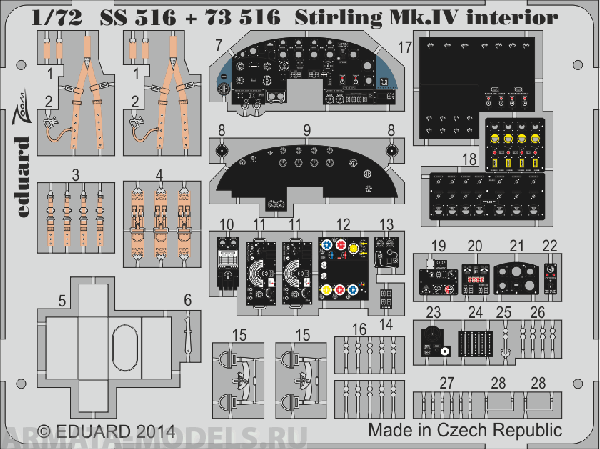 SS516ED  Stirling Mk.IV Interior SA 1/72