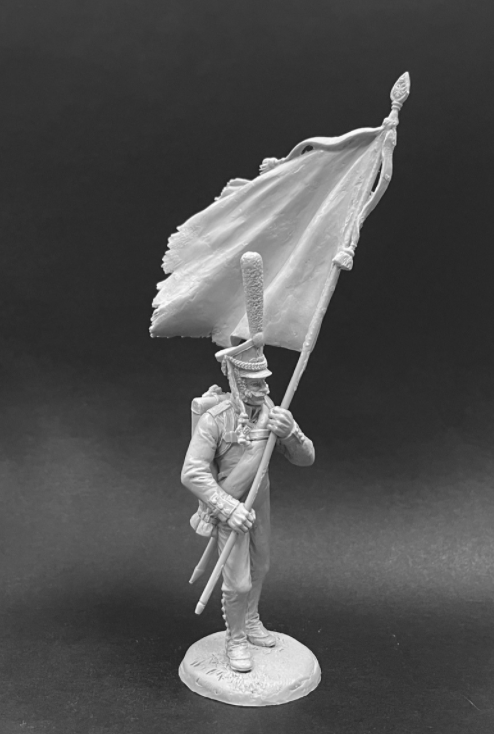 CHM-54259 Подпрапорщик-знаменосец гренадерских полков, Россия 1812-14 гг. смола. Chronos Miniatures