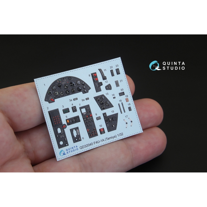 QD32040 3D Декаль интерьера кабины F4U-1A Corsair (для модели Tamiya)